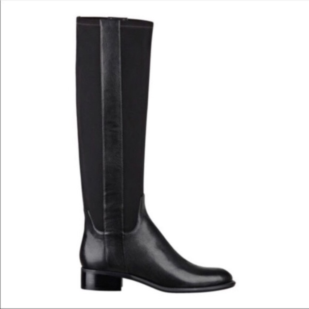 Nine West Joesmo Black Leather Riding Boots